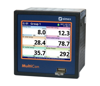 CMC-99 temp. reģistrators,8xRTD, RS485, USB, 85...260V main