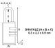 620EURD | Aluminium combination padlock with brass body finish - Brass plated steel shackle - 3 digit resettable combination alt_view_2