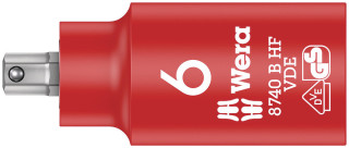 8740 B VDE HF Zyklop Hex bit socket, insulated, with holding function, 3/8" drive, 6 x 55 mm, 05004902001 Wera main
