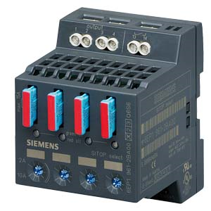 SITOP select diagnostics module 4-channel input: 24 V DC/40 A output: 24 V DC/4x 10 A threshold adjustable 2-10 A, 6EP1961-2BA00 main