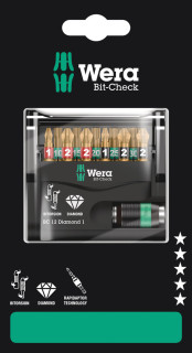 Bit-Check 12 Diamond 1 SB, 12 pieces, 05136392001 Wera main
