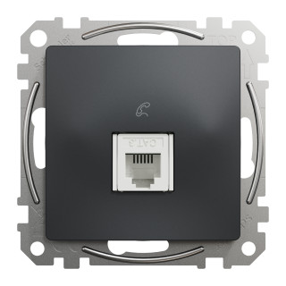 Telephone socket, Sedna Design & Elements, RJ11, PRO, anthracite main