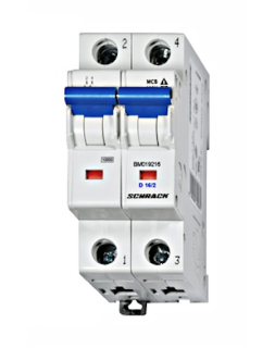 Автоматический выключатель (MCB) D, 16А, 2-полюсный, 10кА, Schrack Teknik, BM019216-- main
