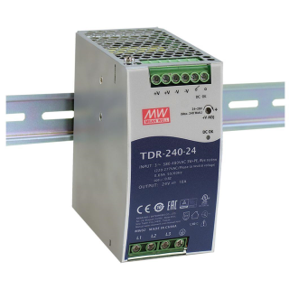 Блок питания; DIN; 240W; 24V; 10A; 340-550VAC; 480-780VDC, MeanWell, TDR-240-24 main