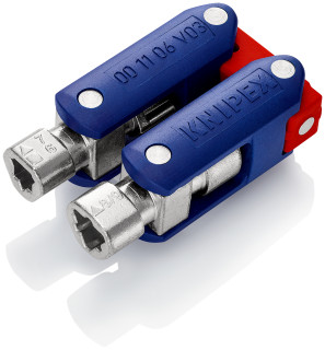 Sadales skapju atslēga TwinKey ar dubulto šarnīru, 00 11 06 V03 Knipex main