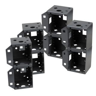 Plinth corner parts (4 pieces) H=200 mm ABS RAL7012