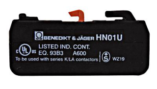 Aux. cont. front 1delayedNC, 3A f. LA2, LA3004-LA3115, LA4