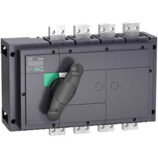switch disconnector, Compact INS1000, 1000A, standard version with black rotary handle, 4 poles main
