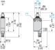 Limit switch, XCMD, metal end plunger with nitrile boot, 1C/O, snap, M12, XCMD2111M12 alt_view_2