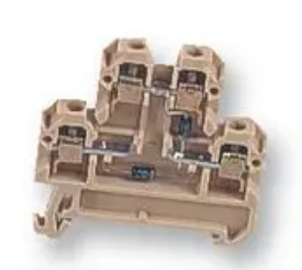 DIN Rail Mount Terminal Block, 4 Ways, 22 AWG, 12 AWG, 4 mm², Screw, 10 A main