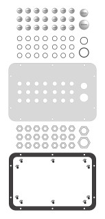 WSA Cable entry gland plate for type C, with 23 entries, WSAFA0C2-- Schrack Technik