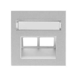 cover 2*RJ45 UAE, silver