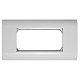 Frame Double 80x148mm for centralplates 45x45mm, RAL9010 main