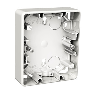 Mounting box, Exxact, surface mount, dso (22mm), white