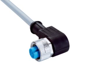 Konektors ar kabeli YG2A14-050VB3XLEAX, M12, 4-PIN, leņķiskais, mamma, kabelis 5m, IP65/IP66K/IP67, 2095897 Sick
