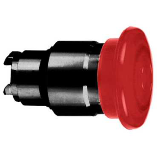 Head for illuminated emergency switching off push button, Harmony XB4, metal, red mushroom 40mm, 22mm, universal LED, push pull main