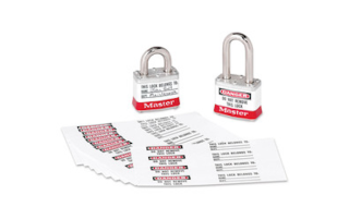 461 | Padlock labels with clear Laminated Over label for 3 and 6835 padlocks ( each bag contains 50 labels) main