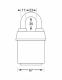 6127EURD | Pro Series padlock 6 pin cylinder - boron alloy shackle - Keyed Different alt_view_2