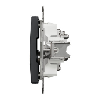 TV/R socket, Sedna Design & Elements, male IEC, female IEC, intermediate, 10dB, PRO, anthracite main