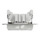 Asfora - 1pole 2-circuits switch -10AX screwless, white wo frame main