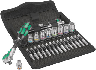 8100 SA 9 Zyklop Speed Ratchet Set, 1/4" drive, imperial, 28 pieces, 05004019001 Wera main
