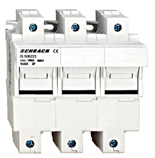 Держатель предохранителя 100A, 22 x 58 мм, 3P, IS506223 Schrack Technik main
