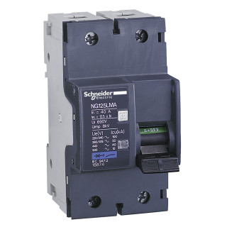 Автоматический выключатель Acti9 NG125LMA MCB 2P 10A, Schneider Electric, 18870 main