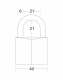 9140EURDBLK | Solid Aluminium Padlock - Hardened Steel shackle - 4 pin cylinder alt_view_3