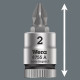 8755 A Pozidriv Zyklop bit socket, 1/4" drive, PZ 2 x 28 mm, 05003354001 Wera alt_view_2