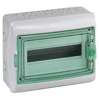 Enclosure for modular device, Mureva Enclosure, 1x18 modules, earth and neutral terminal blocks main