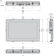 touch panel screen, Harmony ST6, 15inch wide display, 2COM, 2Ethernet, USB host and device, 24V DC alt_view_5