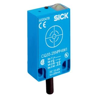 CQ35-25NPP-KW1 Capacitive proximity sensor Sn=25mm, PNP, NO/NC, Non-Flush, Cable 4-wire 2 m, 4-pin, Dimensions 35 x 69.5 x 15 mm (W x H x D) 6020478 Sick main