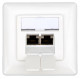 Data Outlet 2xRJ45 shielded 10GB Class Ea, UAE 80x80mm, HSEDG2UW6R Schrack Technik main