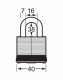 3КАЛФБЛУ | Навесной замок из ламинированной стали - Keyed Alike Padlock alt_view_2