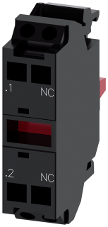 Contact module with 1 contact element, 1 NC, gold-plated contacts, spring-typ..., 3SU1400-1AA10-3MA0, Siemens main