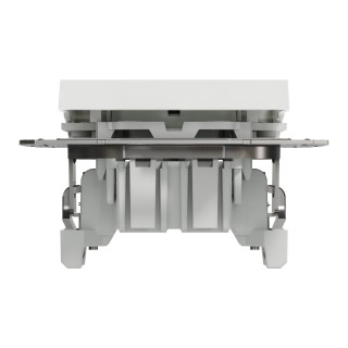 Asfora - 1pole switch - 10AX screwless, white wo frame