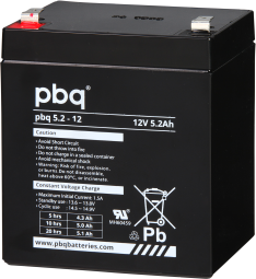 Akumulators PBQ 5.2-12 pbq 12V, 5.2Ah, 90x70x107mm main