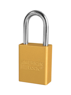 A1106YLW | Yellow Anodized Aluminium Padlocks - Keyed Different - 5 Pin locking mechanism main