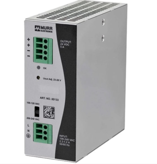 Murrelektronik Limited Eco-Rail Switched Mode DIN Rail Power Supply, 173 → 264V ac ac Input, 24V dc dc Output main