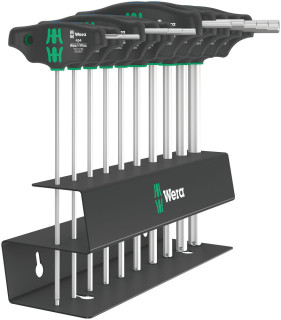 454/10 HF Set Imperial 2 Screwdriver set T-handle Hex-Plus screwdrivers with holding function, imperial, 10 pieces, 05023454001 Wera main