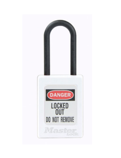 S32WHT | Zenex Padlock Plastic Shackle WHITE - NO Key retaining main