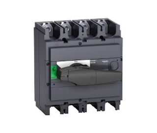 switch disconnector, Compact INS630, 630A, standard version with black rotary handle, 4 poles main
