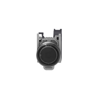 Complete push button, Harmony XB4 - ATEX D, black projecting with boot, metal, 22mm, spring return, 1NO main