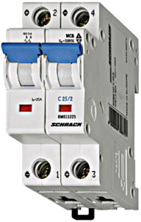 Circuit breaker (MCB) C, 25A, 2-pole, 4.5KA, Schrack Teknik, BM417225-- main