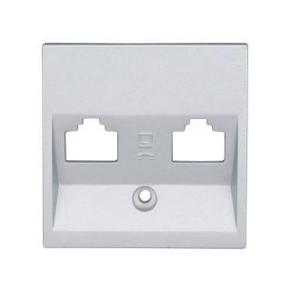 cover double data socket, silv