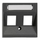 Cover for 2*RJ45 Toolless Line jacks, anthracite, EV114304 Schrack Technik main