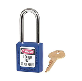 410MKLTBLU | Zenex Padlock - Keyed different and Master Keyed (Master Key to order separately) - Key retaining main