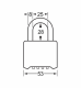 975DCOM | Brass resettable combination padlock - Hardened steel shackle alt_view_4