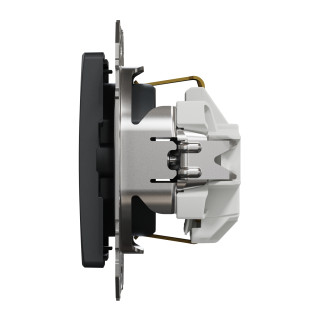 Socket-outlet, Sedna Design & Elements, 16A, 250V, side earth, anthracite main