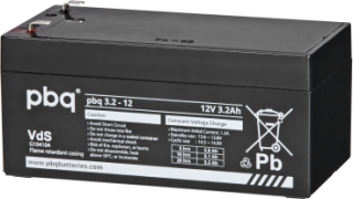 Akumulators PBQ 3.2-12 (12V 3.2Ah) 13.4x6.7x6.7cm main